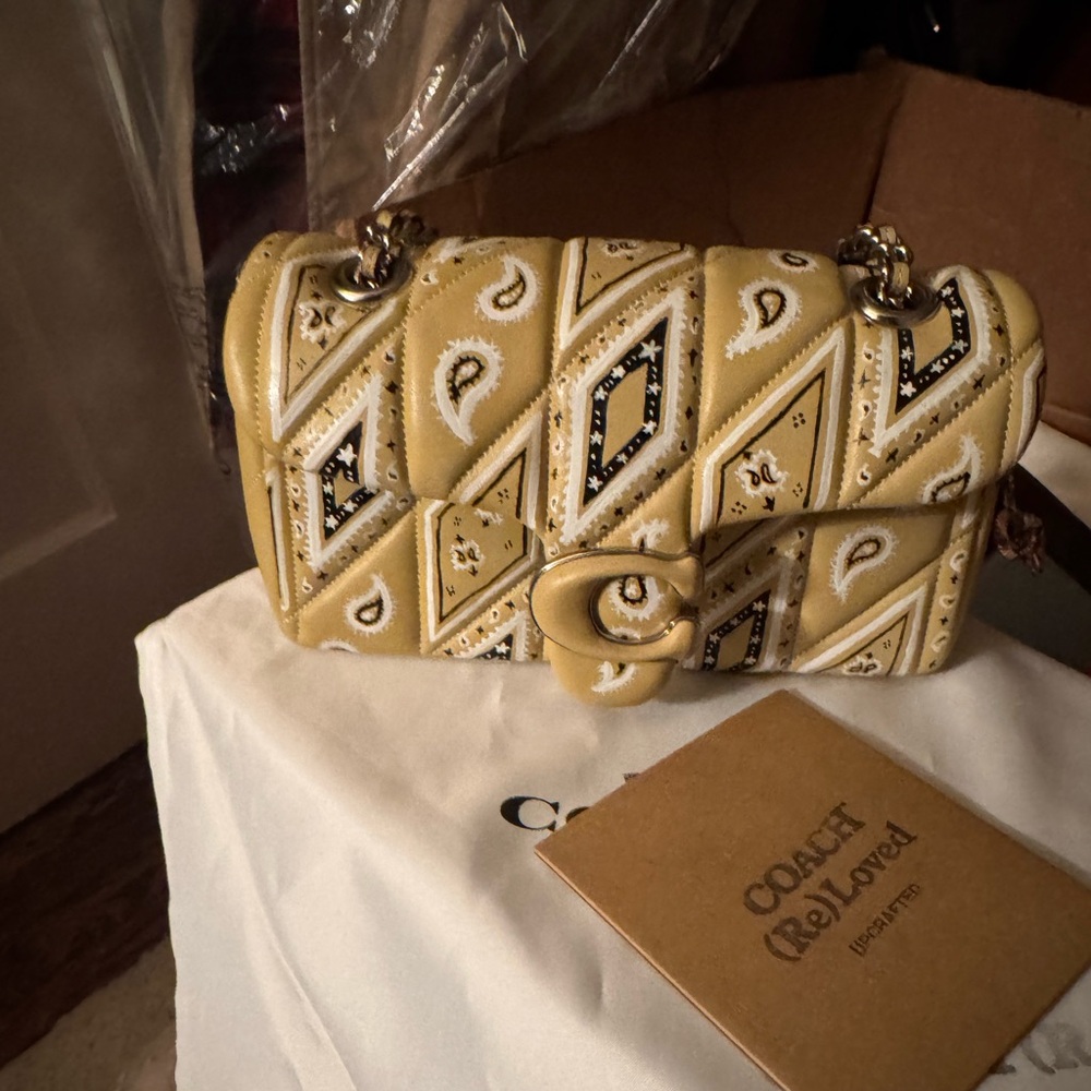 One of a Kind Coach Handpainted Quilted Tabby 20 - Picture 6 of 13